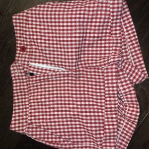Red gingham shorts from brandy Melville